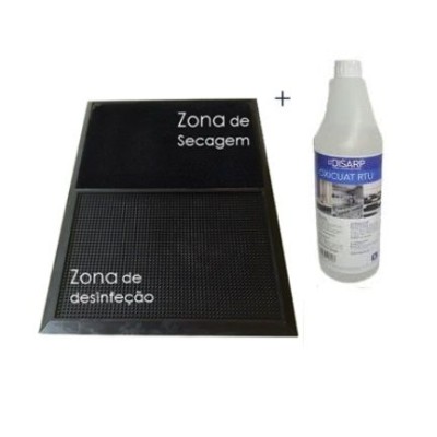 TAPETE CHAO DESINFEÇAO 2 ZONAS (LIQUIDO + SECAGEM)  87x62cm