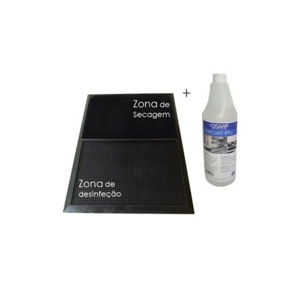 TAPETE CHAO DESINFEÇAO 2 ZONAS (LIQUIDO + SECAGEM)  87x62cm