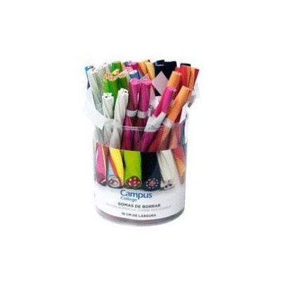 BORRACHA COLORIDA CAMPUS COMPRIDA 16CM FINA CORES SORTIDAS