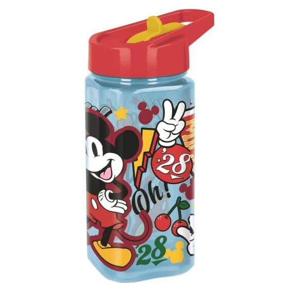 GARRAFA SQUARE COM PALHINHA DISNEY MICKEY CHAMPIONS 510ML