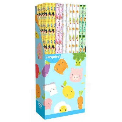 ROLO PAPEL EMBRULHO / FANTASIA INFANTIL 70x200cm (CORES SORTIDAS)