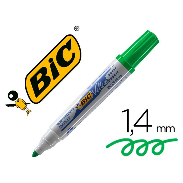 MARCADOR QUADRO BRANCO BIC VELLEDA 1701-02 BICO GROSSO VERDE