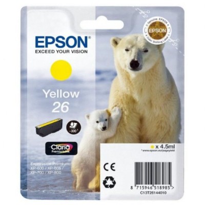 TINTEIRO EPSON 26 AMARELO ORIGINAL