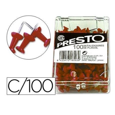 SINALIZADORES "ALFINETE" PIONESES VERMELHO 100unid.
