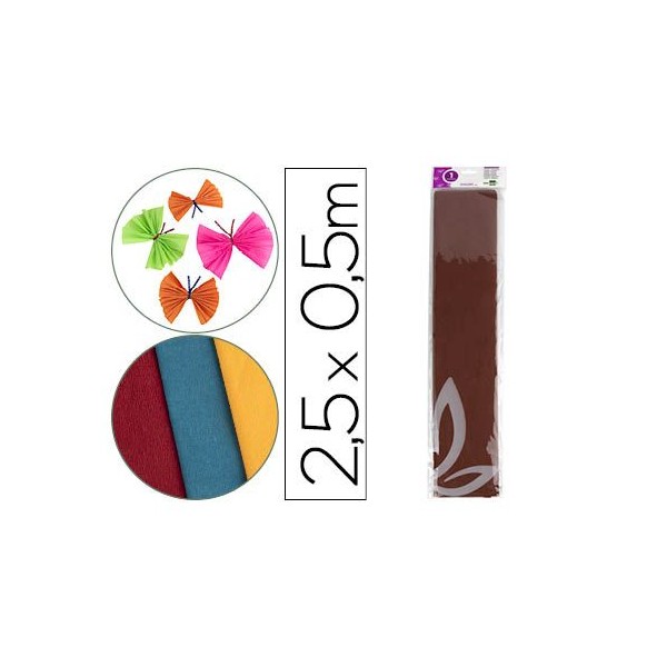 PAPEL CREPE 0,50x2,5MT CASTANHO