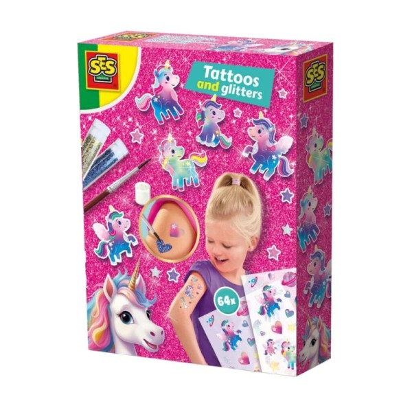 TATUAGENS E BRILHOS - UNICORNIO SES CREATIVE HOBBY