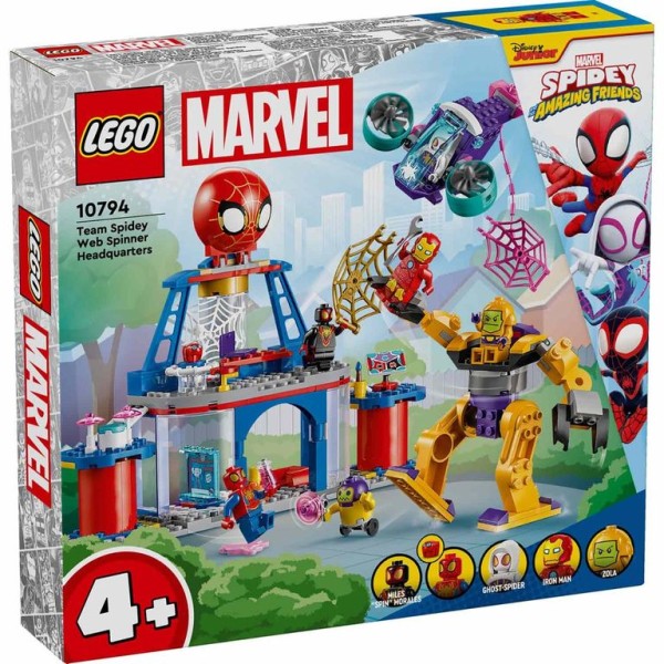 LEGO MARVEL SPIDER-MAN EQUIPA SPIDEY QUARTEL GENERAL DA TEIA GIRATORIA 