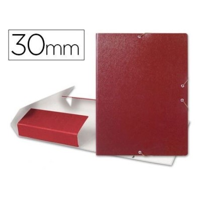 PASTA / CAPA PROJETOS CARTAO FIBRA C/ ABAS C/  ELASTICO L 30mm VERMELHO