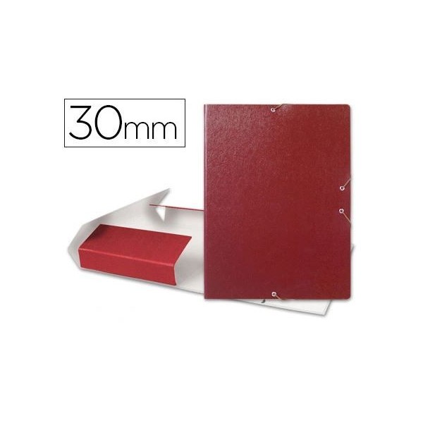 PASTA / CAPA PROJETOS CARTAO FIBRA C/ ABAS C/  ELASTICO L 30mm VERMELHO