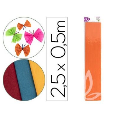 PAPEL CREPE 0,50x2,5MT LARANJA