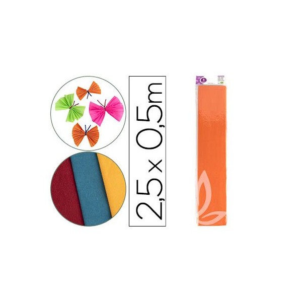 PAPEL CREPE 0,50x2,5MT LARANJA