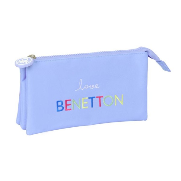 ESTOJO ESCOLAR BENETTON LILAS 2025 TRIPLO