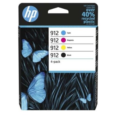 KIT 4 TINTEIROS HP 912 (BK/C/M/Y) ORIGINAL