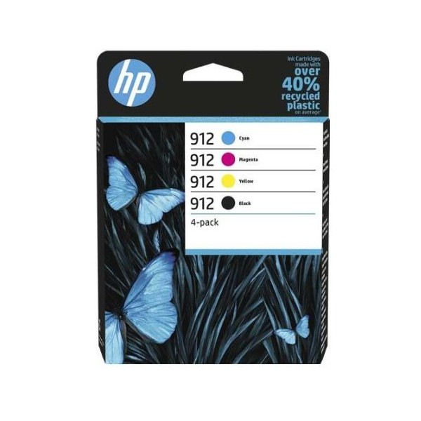KIT 4 TINTEIROS HP 912 (BK/C/M/Y) ORIGINAL