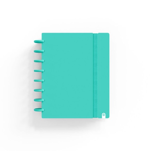 CADERNO INTELIGENTE "CAPA DURA" INGENIOX A5 100gr. 80FLS PAUTADO COR MENTA PASTEL