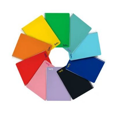 CADERNO ESPIRAL CAPA "CARTOLINA" LP A5 80FLS 75gr. PAUTADO CORES SORTIDAS