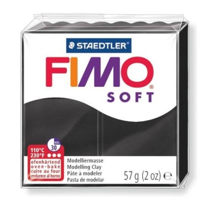 PASTA MODELAR FIMO SOFT 56/57gr. PRETO 09