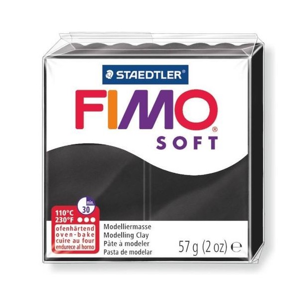 PASTA MODELAR FIMO SOFT 56/57gr. PRETO 09