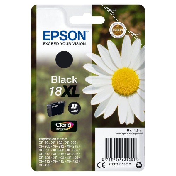 TINTEIRO EPSON 18XL PRETO ORIGINAL