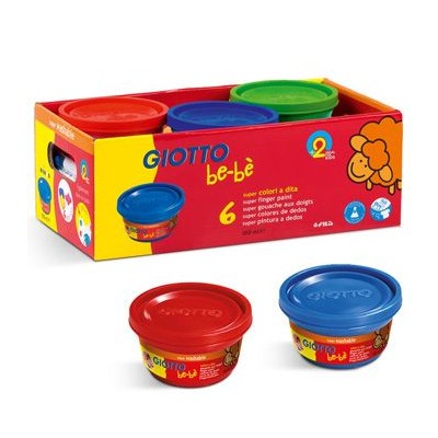 PINTURA DEDOS  / GUACHE GIOTTO BEBE C/ 6 FRASCOS 100ML