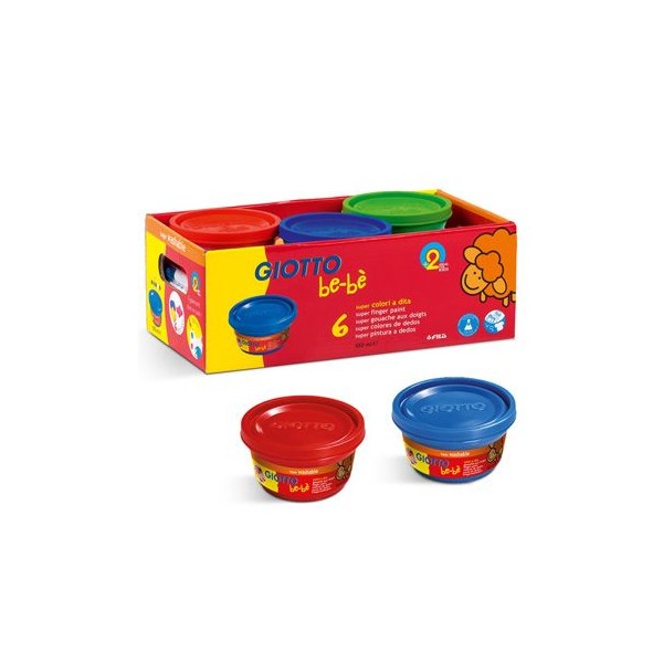 PINTURA DEDOS  / GUACHE GIOTTO BEBE C/ 6 FRASCOS 100ML
