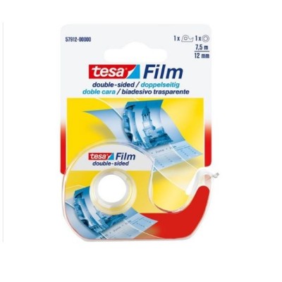 DESENROLADOR FITA COLA PEQUENO (19x33mm) C/ ROLO FITA COLA TESA DUPLA FACE 12MM x 7.5MT