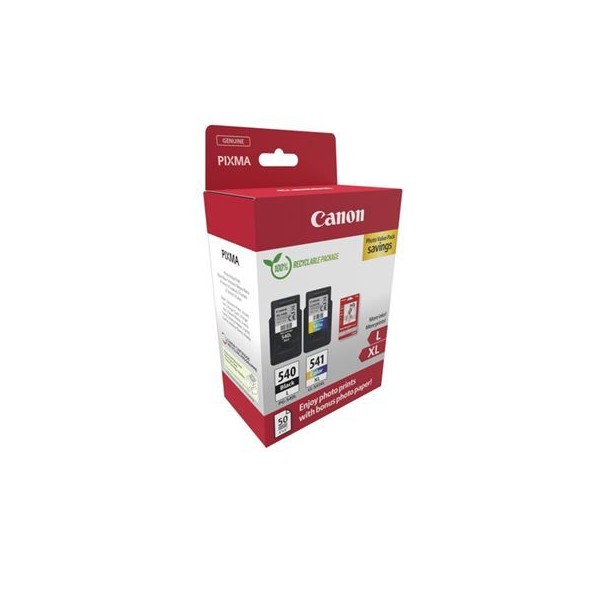 KIT 2x TINTEIROS CANON PG540L + CL541XL ORIGINAL + 50 FOLHAS PAPEL FOTO