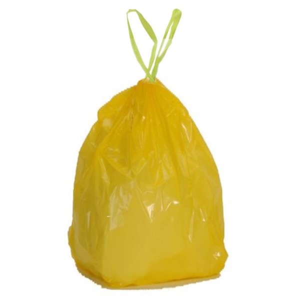 ROLO C/ 15 x SACOS LIXO PLASTICO 30LTS (52x60cm) - AMARELO