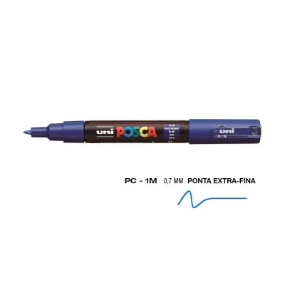 MARCADOR UNIBALL POSCA PC1M 0,7mm AZUL