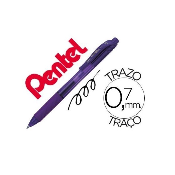 ESFEROGRAFICA ROLLER PENTEL ENERGEL BL107 0.7mm ROXO / VIOLETA