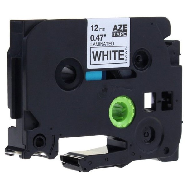 FITA P/ GRAVAÇAO COMPATIVEL C/  BROTHER P-TOUCH TZE241 18MM x 8MT  TEXTO PRETO / FITA  BRANCO