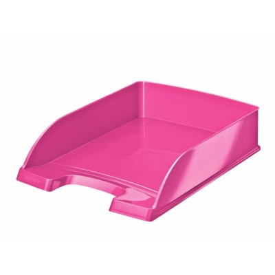 TABULEIRO PLASTICO PORTA DOCUMENTOS LEITZ WOW OPACO ROSA METALICO