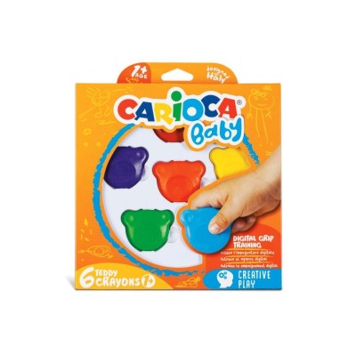 LAPIS DE CERA CARIOCA BABY TEDDY C/ 6 CORES