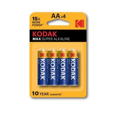 BLISTER C/ 4 x PILHAS KODAK ALCALINA  AA - 1,5V 