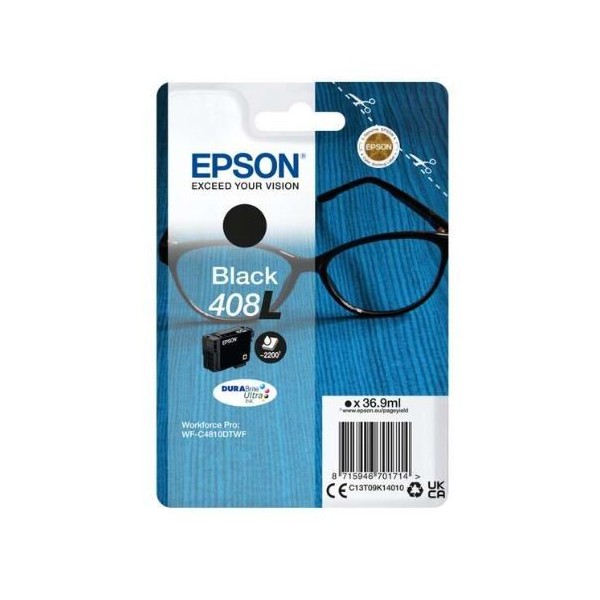 TINTEIRO EPSON 408L XL PRETO ORIGINAL 2.2K