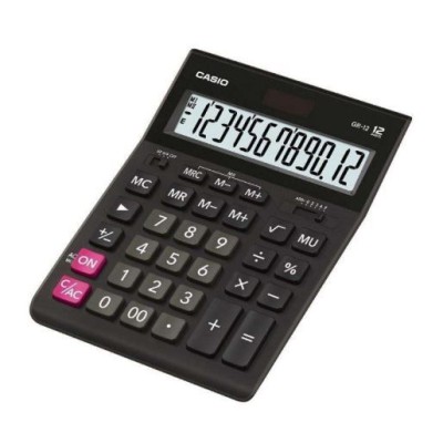 CALCULADORA SECRETARIA GRANDE CASIO GR-12C PRETA 12 DIG