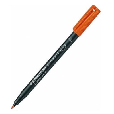 MARCADOR PERMANENTE ACETATO STAEDTLER LUMOCOLOR  0,6MM F LARANJA