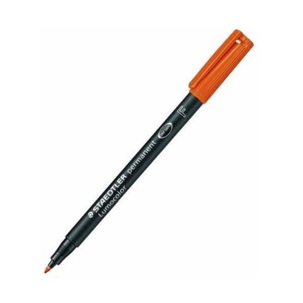 MARCADOR PERMANENTE ACETATO STAEDTLER LUMOCOLOR  0,6MM F LARANJA