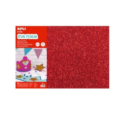 PLACA GOMA EVA APLI 40x60CM VERMELHO