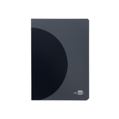 CADERNO AGRAFADO LP CAPA PRETA PLASTIFICADA A4 48FLS 90GR PAUTADO