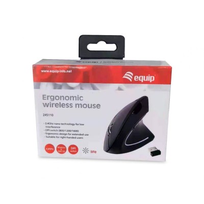 RATO ERGONOMICO EQUIP 245110 VERTICAL PRETO S/ FIO