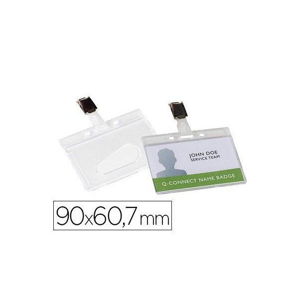 IDENTIFICADOR HORIZONTAL (PLASTICO RIGIDO BRILHANTE) 90x67MM C/ MOLA