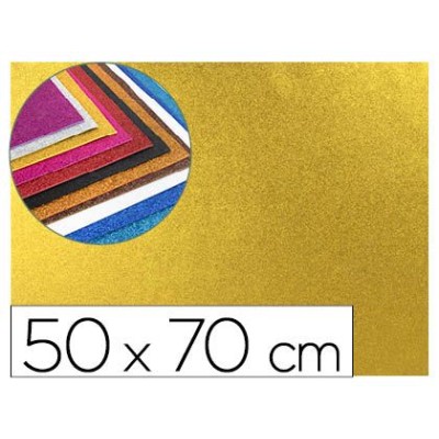 PLACA GOMA EVA 50x70CM OURO PURPURINA