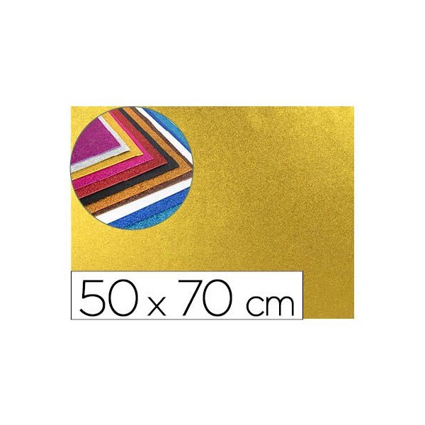 PLACA GOMA EVA 50x70CM OURO PURPURINA