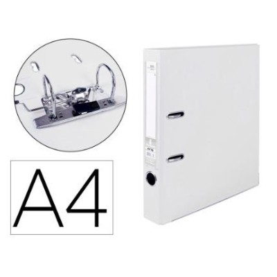 PASTA DE ARQUIVO PVC C/RADO E CALHA METALICA  L/E 40mm BRANCO