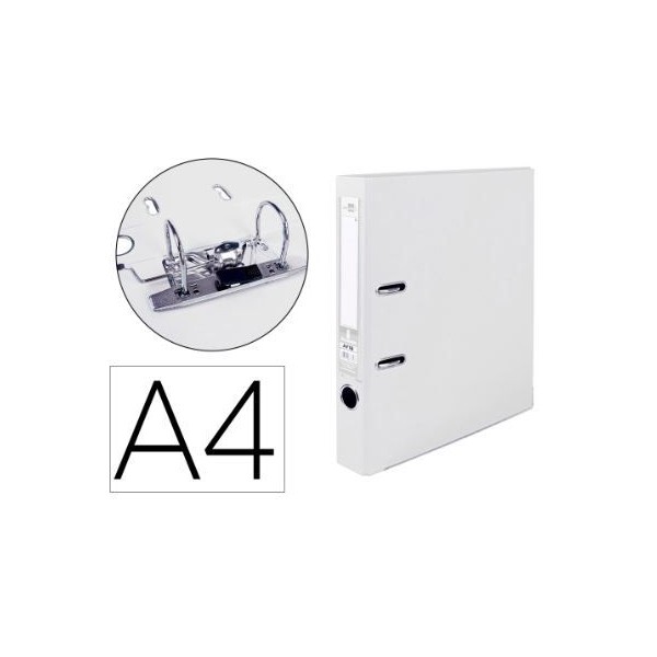 PASTA DE ARQUIVO PVC C/RADO E CALHA METALICA  L/E 40mm BRANCO