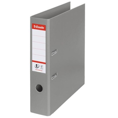 PASTA  ARQUIVO PVC ESSELTE Nº1  C/ CALHA METALICA A4  L/L 75/80MM CINZA