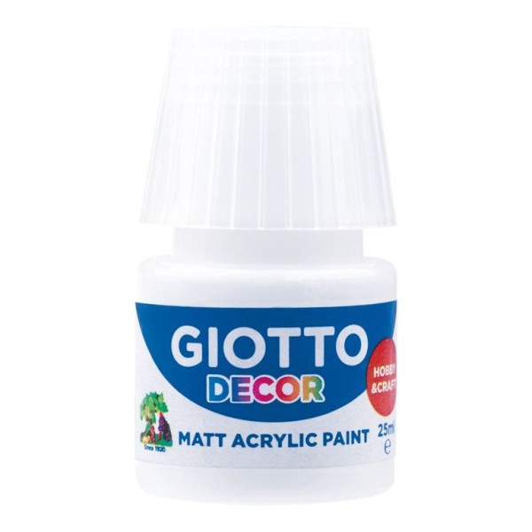 FRASCO TINTA ACRILICA GIOTTO DECOR 25ML BRANCO