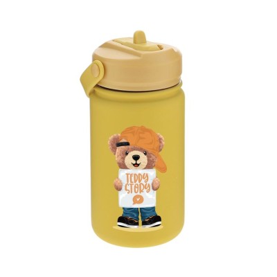 GARRAFA TERMICA COM ADAPTADOR LOVELY TEDDY STORY CHILD 330ML
