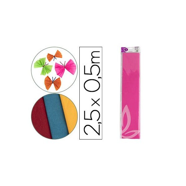 PAPEL CREPE 0,50x2,5MT ROSA